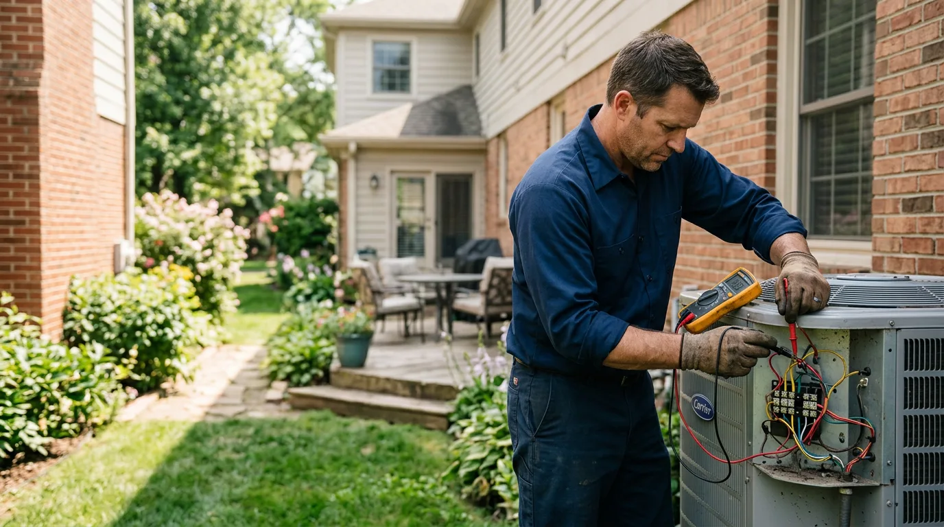 HVAC technician working near Fishers Island, NY